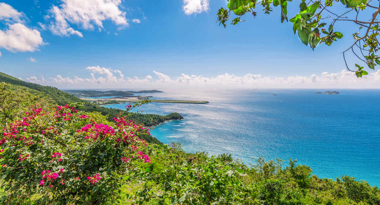 Aerial view of Charlotte Amalie waterfront